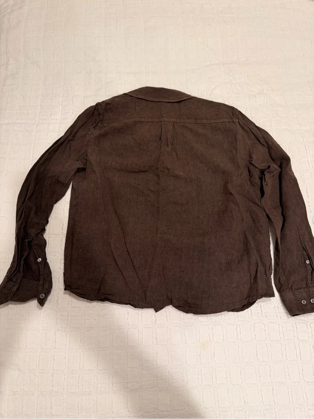 Banana Republic Brown Linen Button-Up Shirt